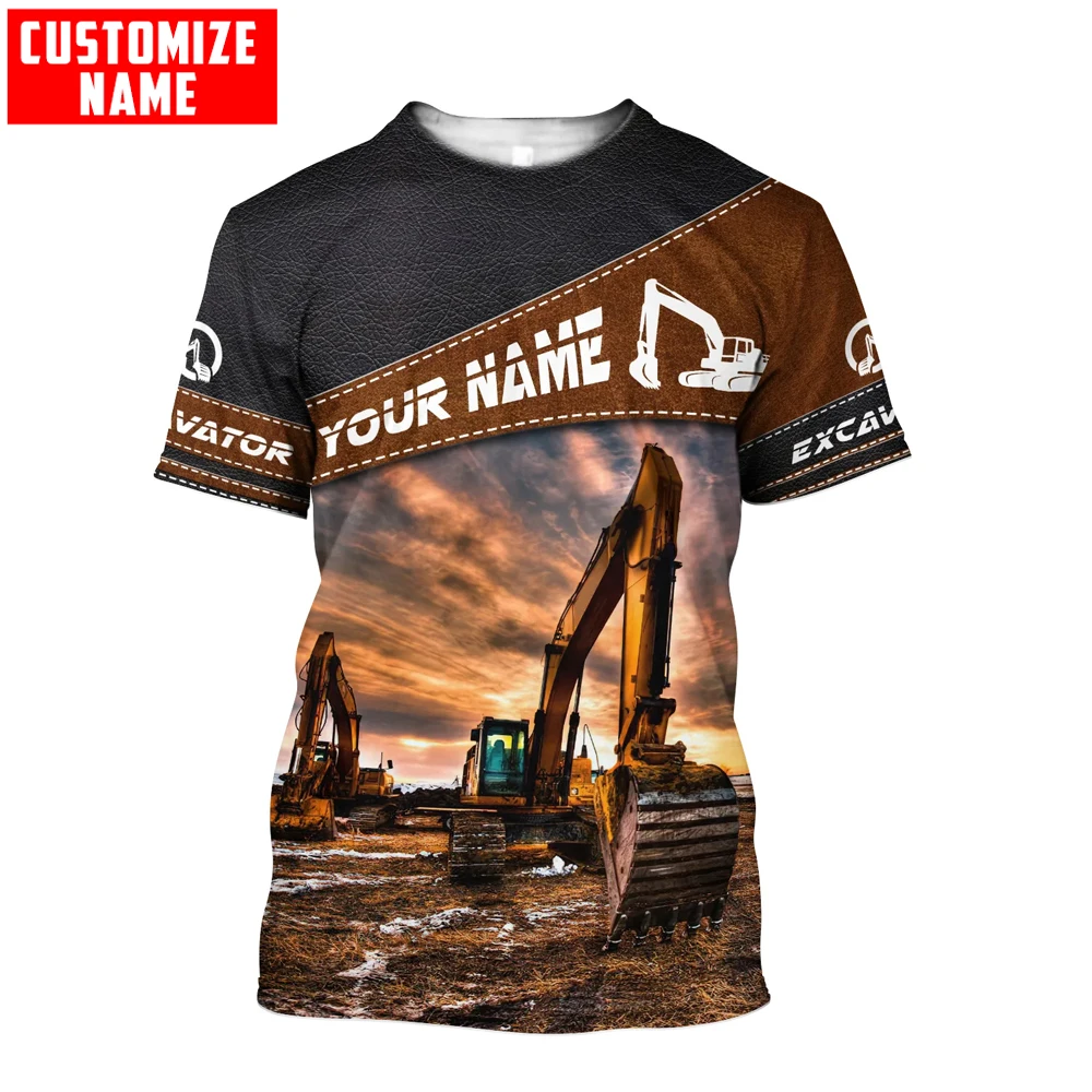 Heavy Equipment Names - Gepersonaliseerde Naam Graafmachine Zware Apparatuur 3D