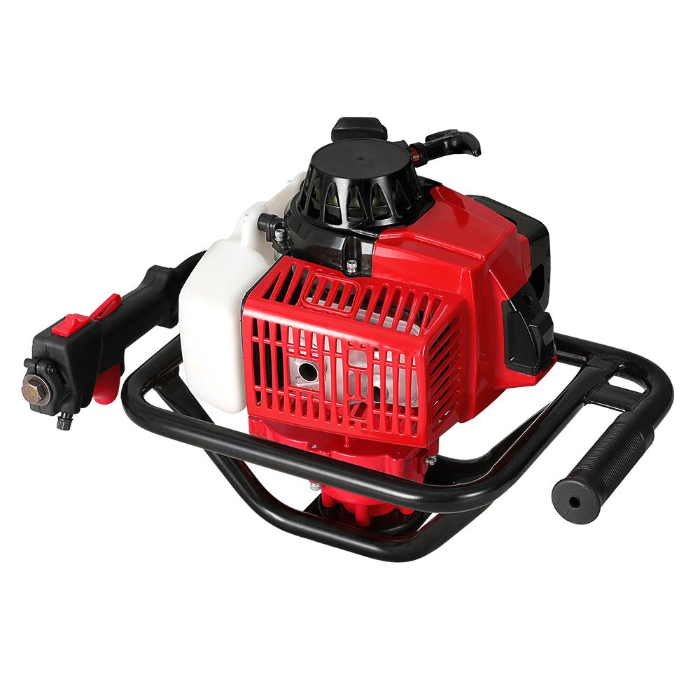 Post Hole Digger - Benzine aangedreven paalgatboormachine motor, alleen rood,