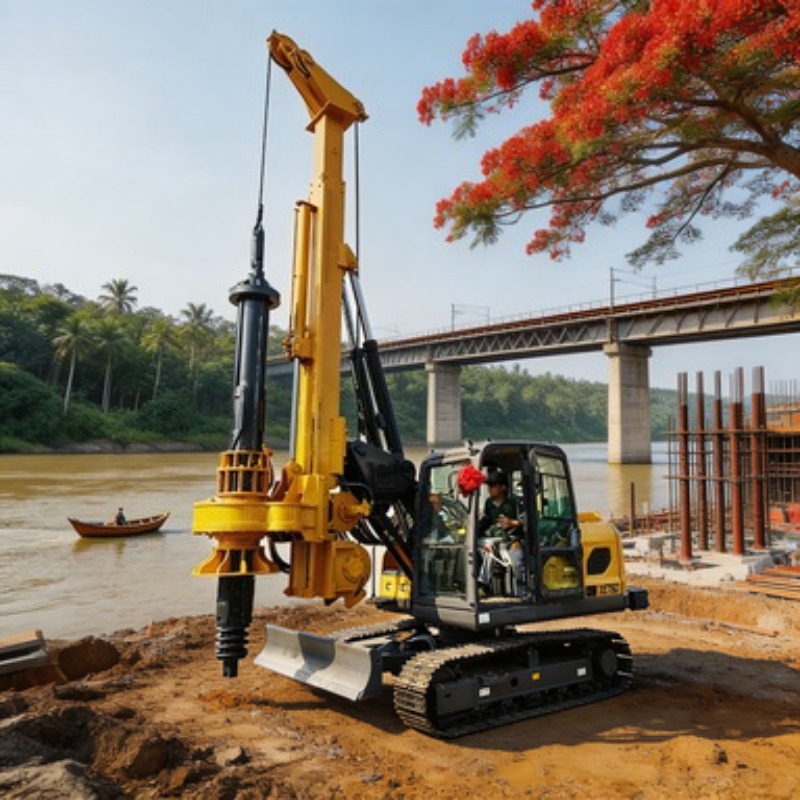 Heavy Equipment Drilling Rig - Zware roterende boorinstallatie, rupsboorinstallatie, boorapparatuur, 220
