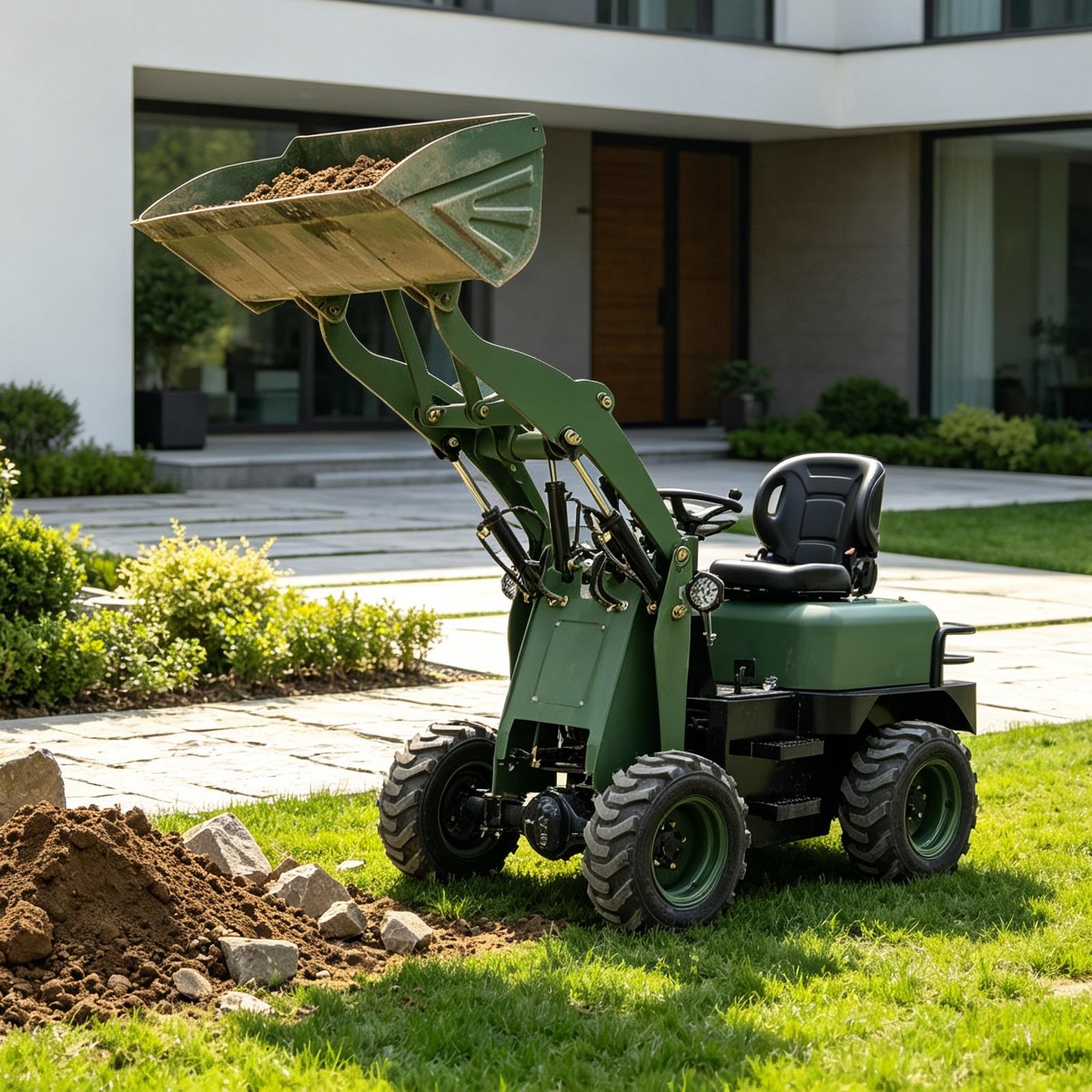 Tuin- en landbouwwieltractor,  - Mini Bulldozer Attachments recensie en prijs