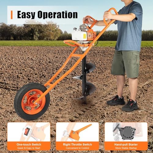 Aardboor, 63CC 3PK 2-takt benz - Post Hole Digger recensie en prijs