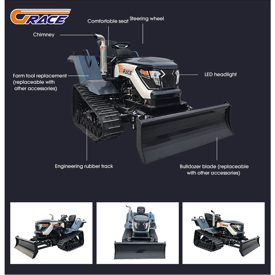 Mini-rupsbandtractor aanpassen - Mini Bulldozer Attachments recensie en prijs