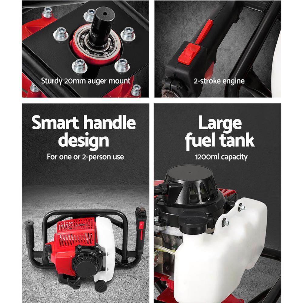 Benzine aangedreven paalgatboo - Post Hole Digger recensie en prijs