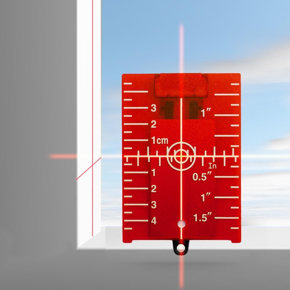 Doelkaartplaat voor groen-rood - Laser Level Rotary recensie en prijs
