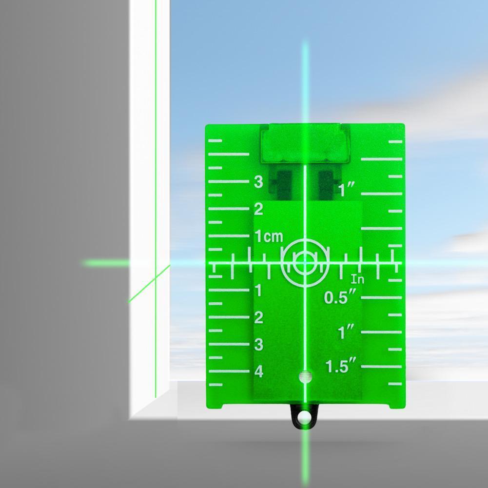 Doelkaartplaat voor groen-rood - Laser Level Rotary recensie en prijs