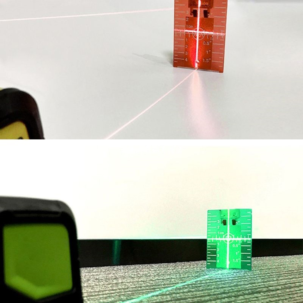 Doelkaartplaat voor groen-rood - Laser Level Rotary recensie en prijs