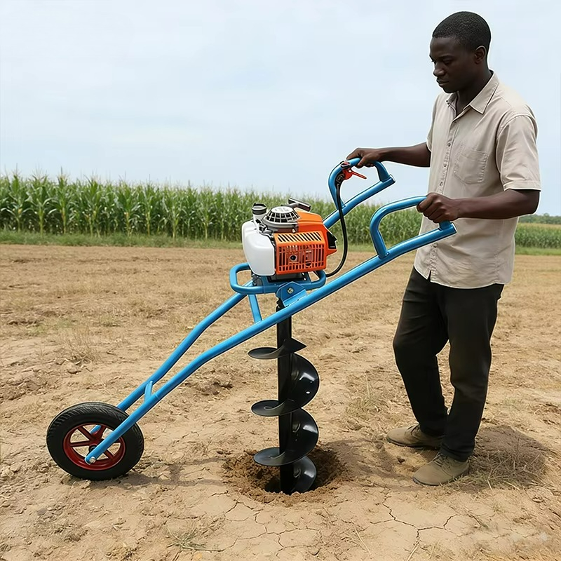 Aardboormachine 99cc met wiele - Post Hole Digger recensie en prijs