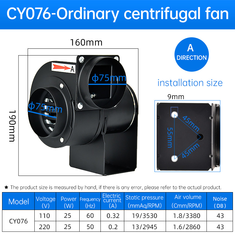 CY076 220v/110v Hoogvermogen k - Exhaust Fan Industrial recensie en prijs