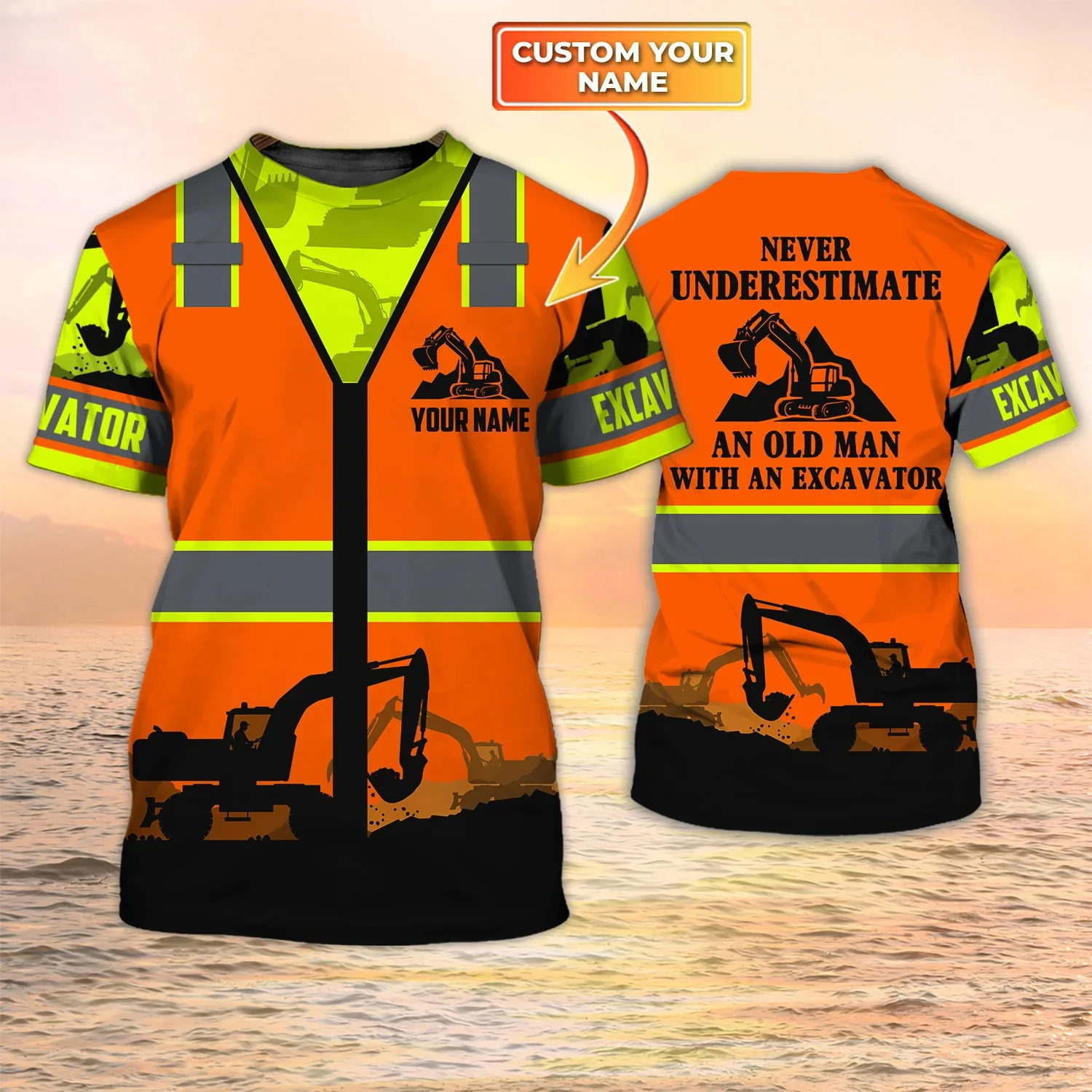 Nieuwste Zomer Mode mannen T-s - Heavy Equipment Names recensie en prijs